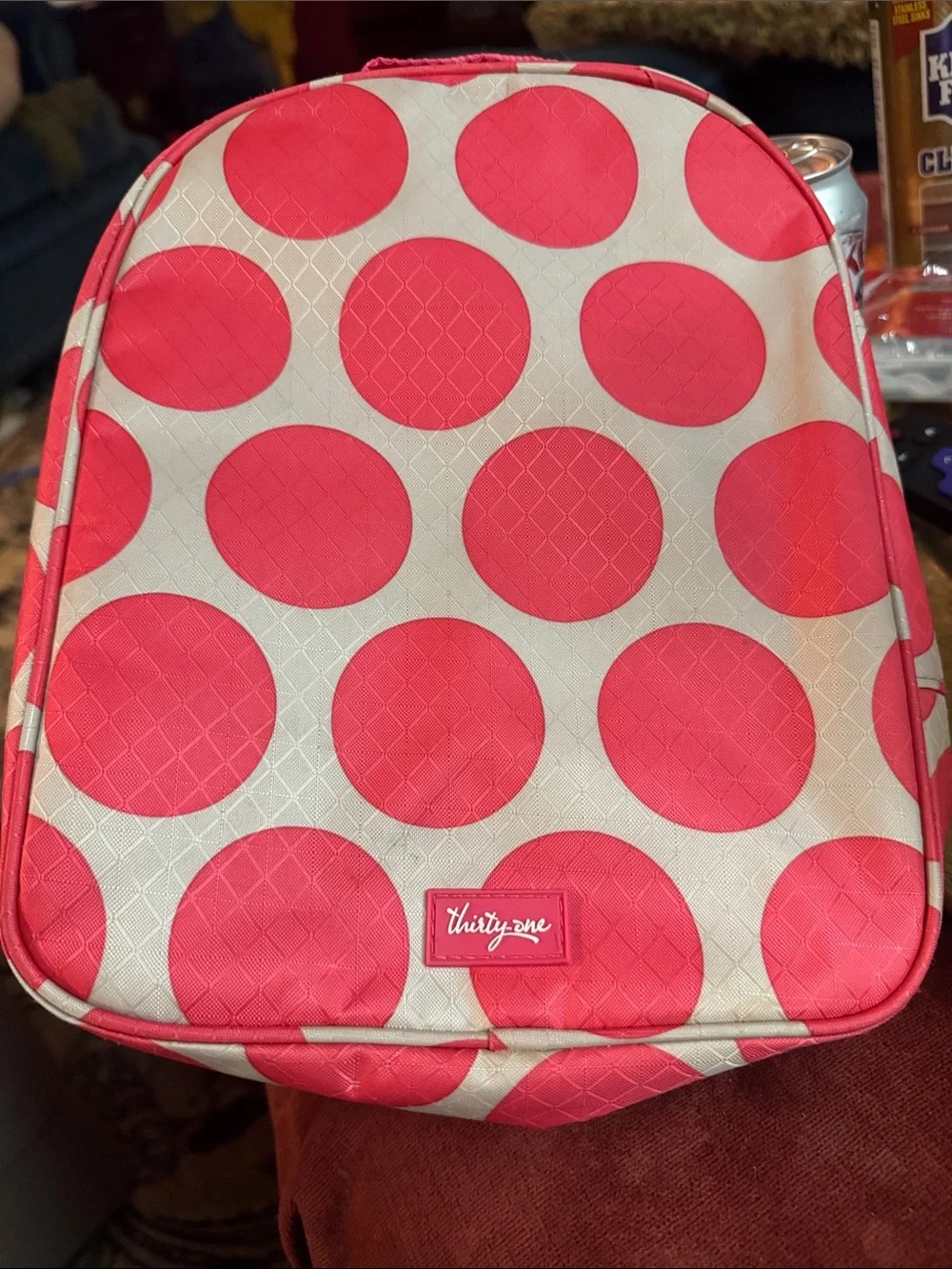 thirty-one Pink Polka Dot Lunch Bag